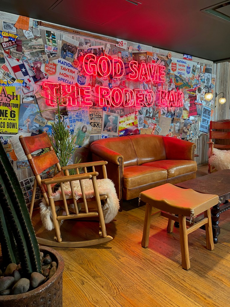 Inside the Rodeo Bar at the Adolphus Hotel downtown Dallas