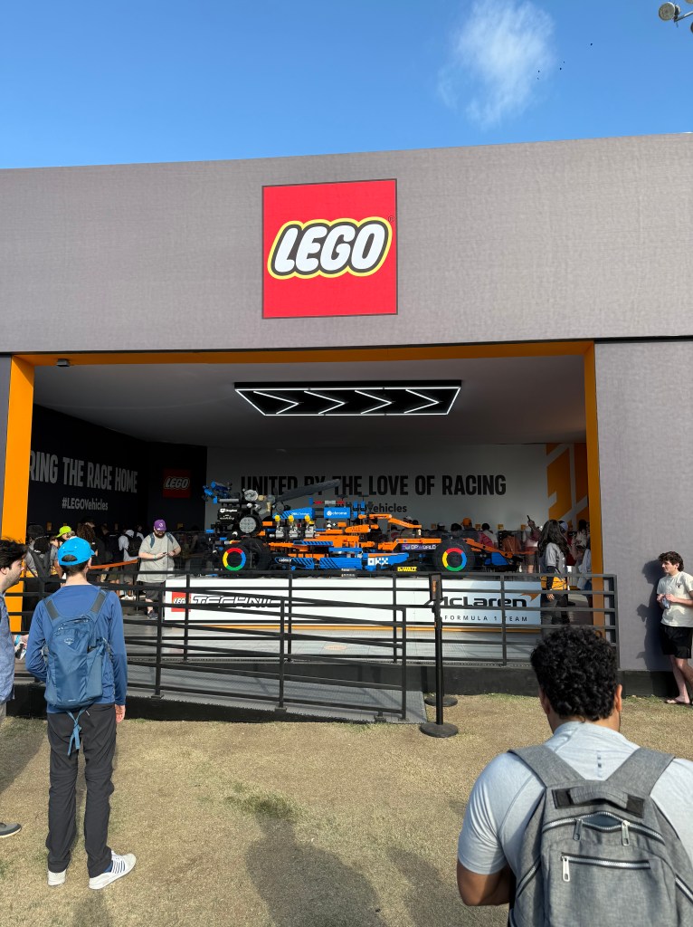 Lego booth and car at F1 Grand Prix in Austin at COTA 2024