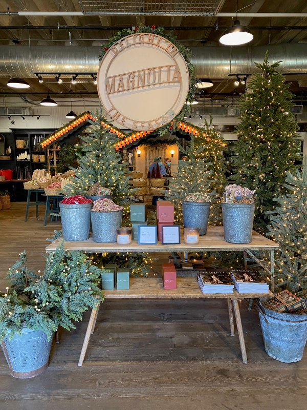 A winter display at Magnolia Market