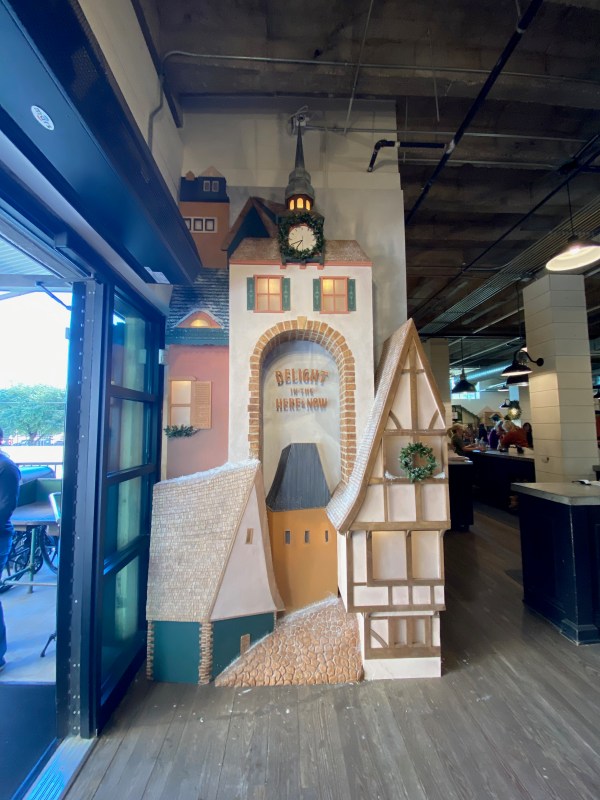 A winter  installation at Magnolia Market