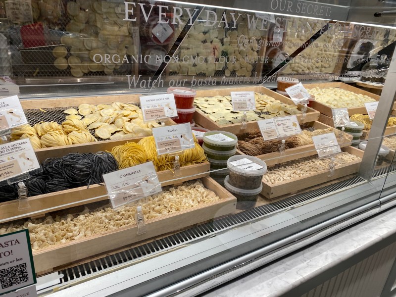 The pasta bar at Eataly, Dallas