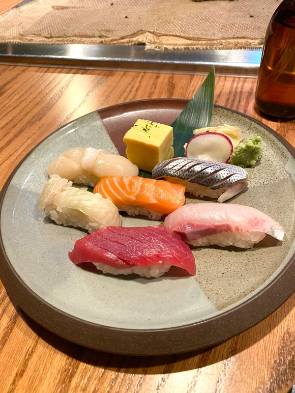 Some of the incredible sushi at Tei Tei Robata Bar